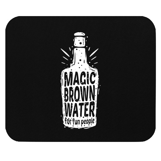 Bourbon Bottle Magic Brown Water For Fun People Mouse Pads