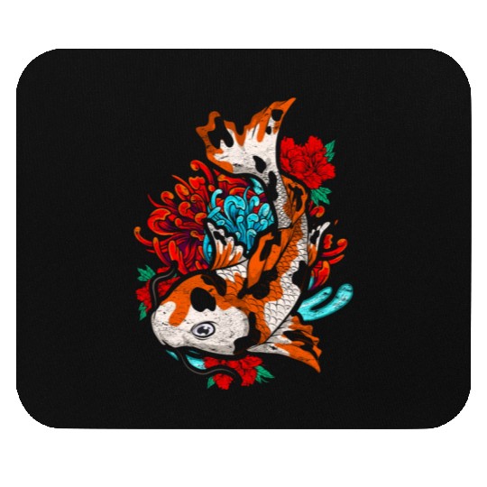 Koi fish farmer gift colorful koi carp Mouse Pads