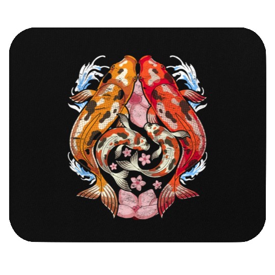 Japan cherry blossom gift sakura koi carp Mouse Pads