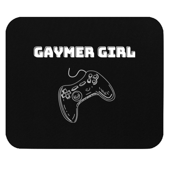 Gaymer Girl Video Gaming Gamer Design green Mouse Pads
