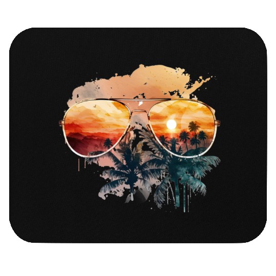 Sunset with glasses Mouse Pads