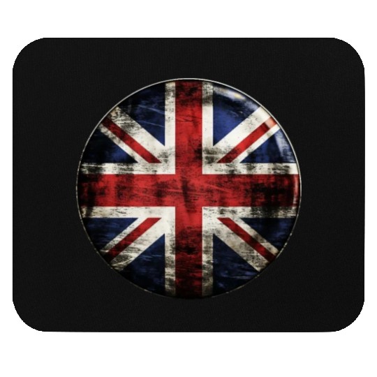Union Jack Vintage Distressed Mouse Pads