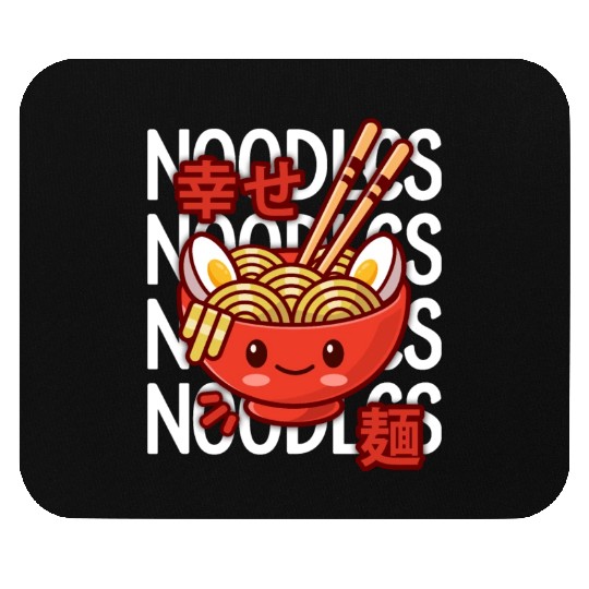 Kawaii Ramen Noodle Bowl Noodles Red Mouse Pads