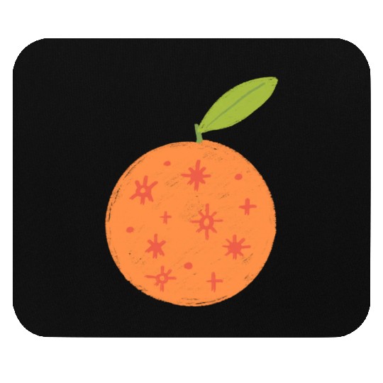 orange! with stars! Mouse Pads