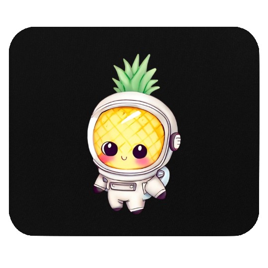 Kawaii astronauts pineapple Mouse Pads