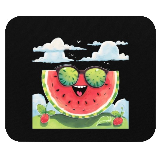 Cute Watermelon Party Summer Melon Fruit Mouse Pads
