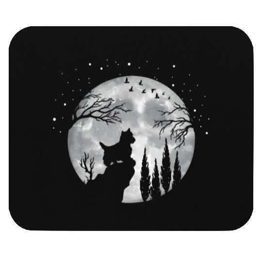 Yorkshire Terrier Full Moon At Night Pet Yorkshire Mouse Pads