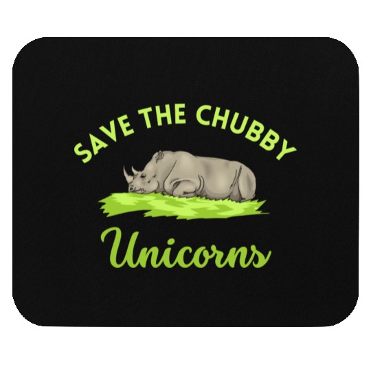 Save The Chubby Rhinos Save The Rhinos Sleeping Mouse Pads