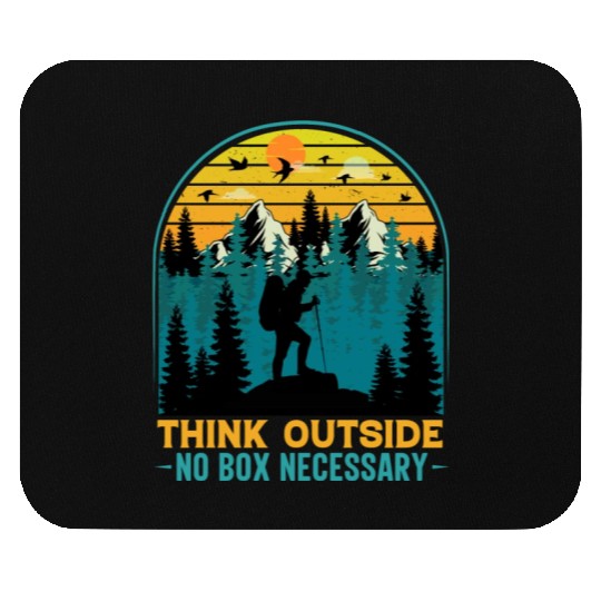 Think Outside No Box Necessary Hiking Mouse Pads