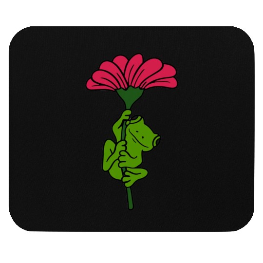 Flower Frog Mouse Pads