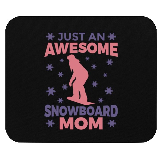 Snowboarding Mom Mouse Pads