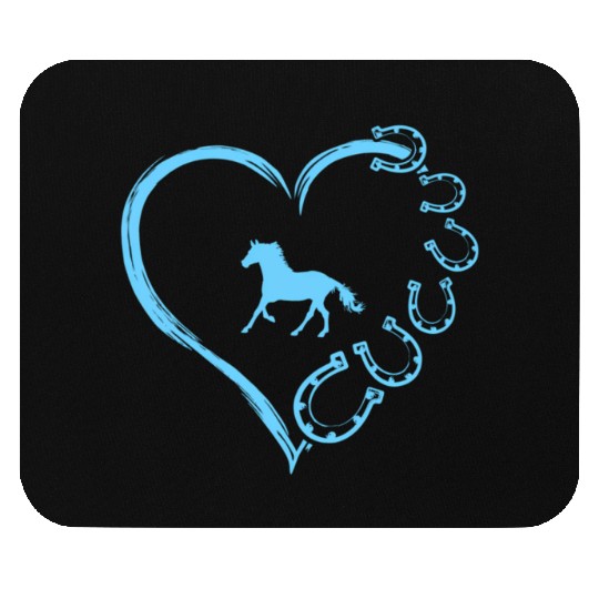 Horseshoe Heart Horse Mom Horseback Riding Mouse Pads