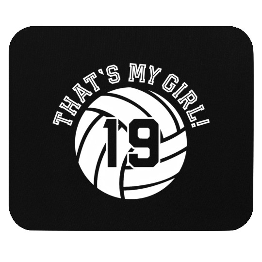 19 Volleyball Player That'S My Cheer Mom Dad Team Mouse Pads