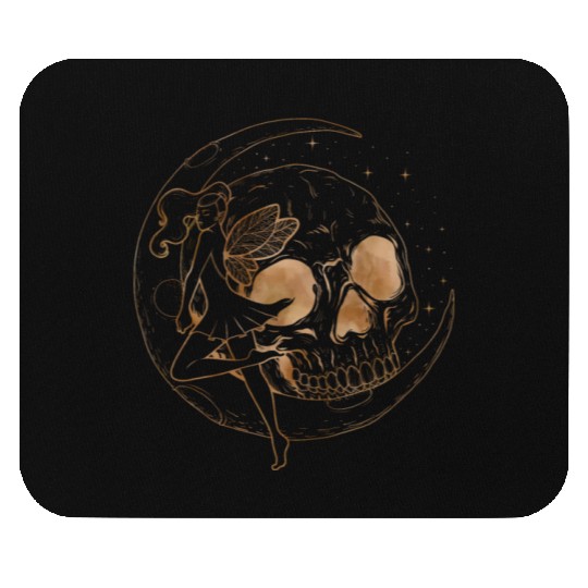 Fairy Mouse Pads, Fairycore Skull Skeleton And Moon