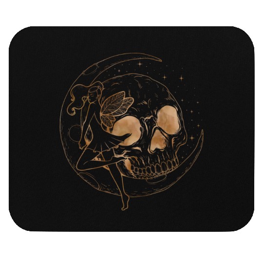 Fairy Mouse Pads, Fairycore Skull Skeleton And Moon