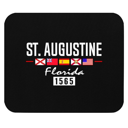 St Augustine Historic Florida Flags Mouse Pads