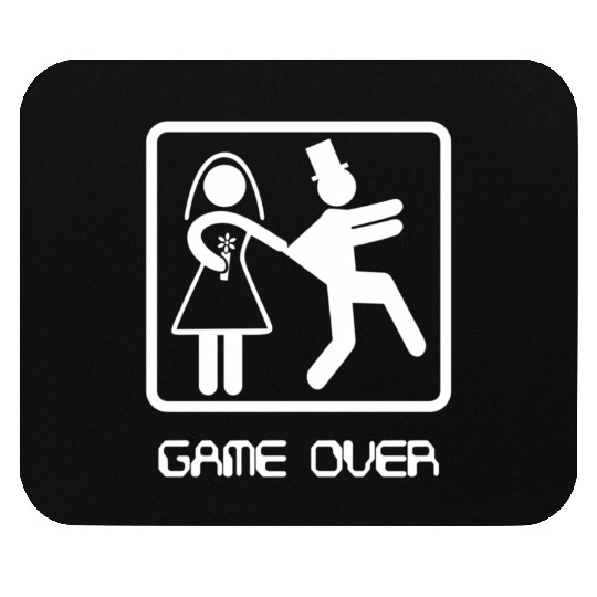 Game Over Video Gamer Bachelor Wedding Groom Mouse Pads