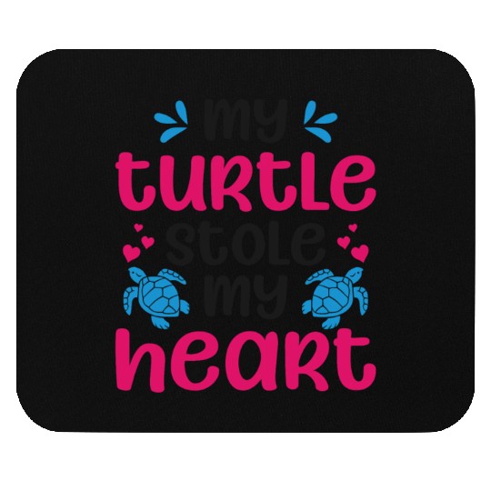 Sea Turtle Tortoise Valentines Day Mouse Pads