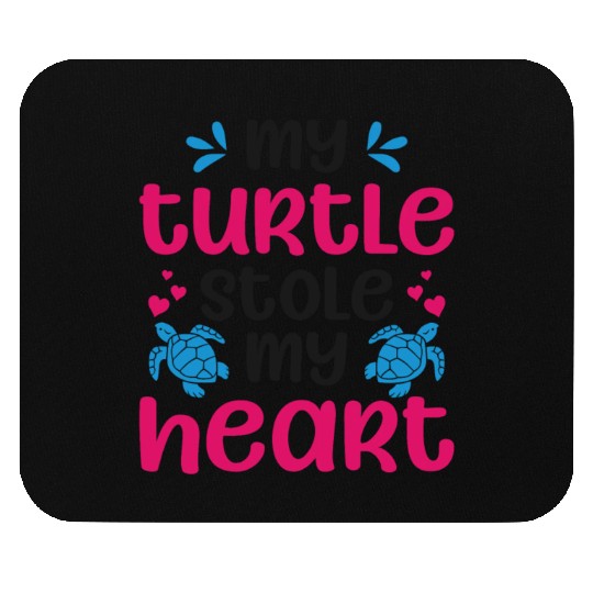 Sea Turtle Tortoise Valentines Day Mouse Pads