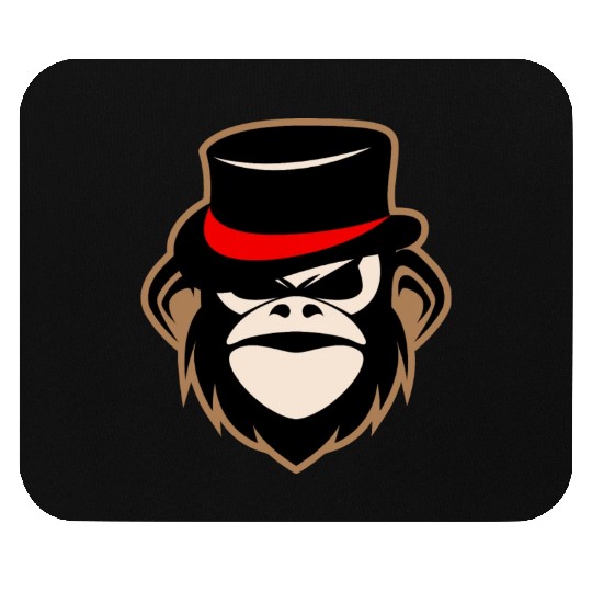 Black Monkey Mouse Pads