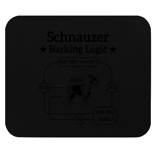 Schnauzer Barking Logic Mouse Pads