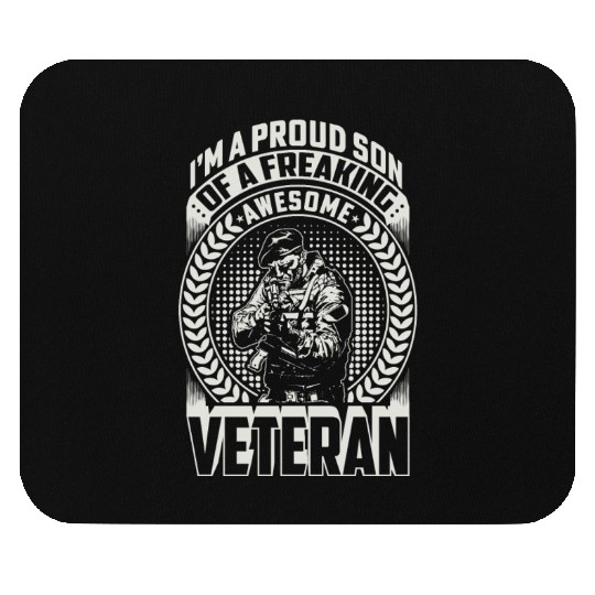 Proud Son Freaking Awesome Veteran Mouse Pads