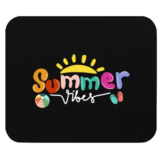 Summer Vibes Hello Vacation Beach Sunshine Funny Mouse Pads