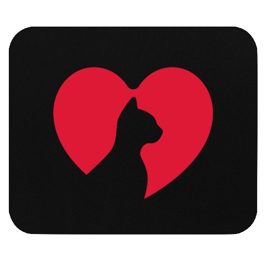signs , love , heart . cat, happy. Mouse Pads