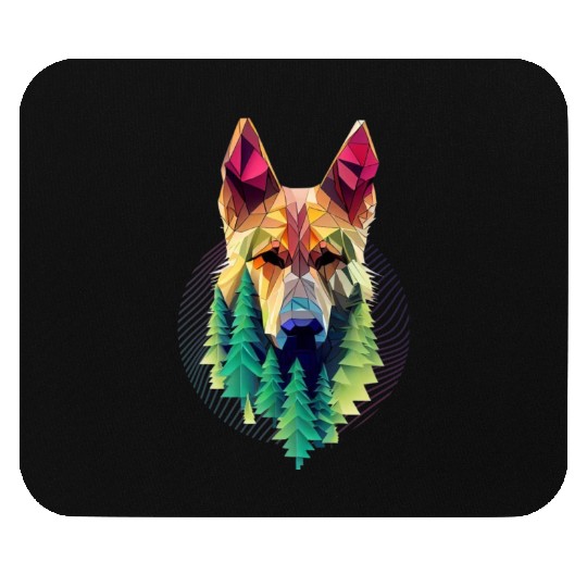 German Shepherd Forest Mouse Pads