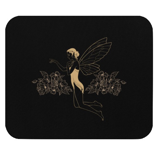 Fairy Mouse Pads, Fairycore Floral Fairy Grunge Mouse Pads,