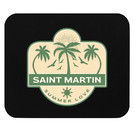Saint Martin Caribbean Summer Love Mouse Pads