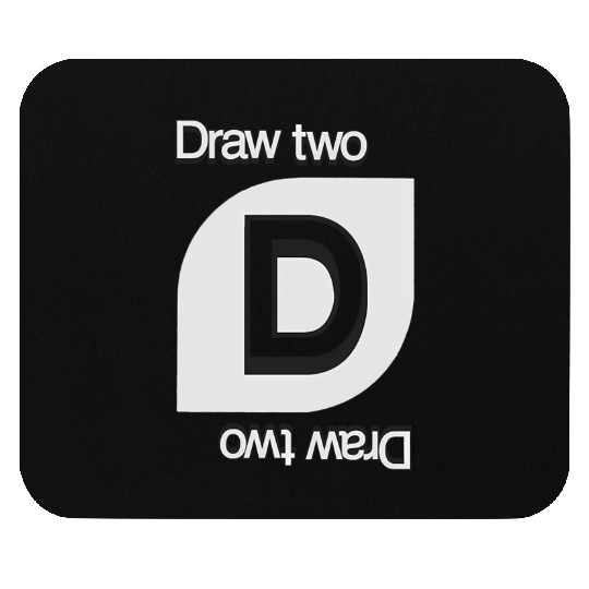 Uno Draw Two Card Mouse Pads