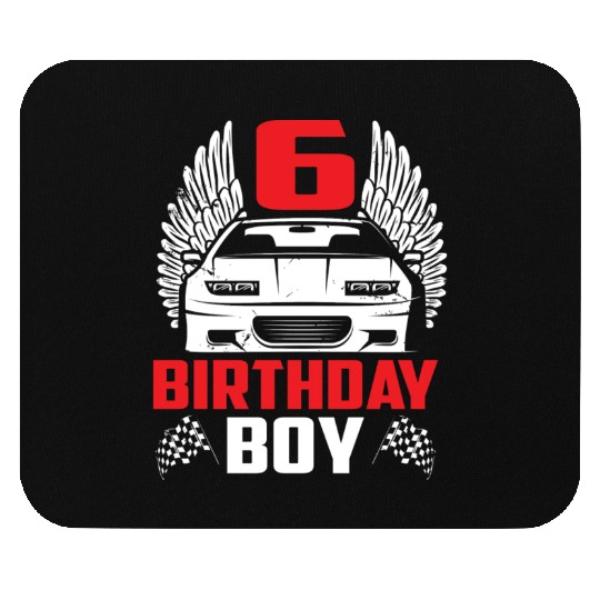Birthday Boy 6 Two Race Car 6th Birthday Racing Mouse Pads