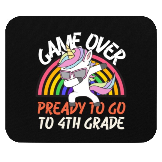 Game over ready to go to 4th grade, back to school Mouse Pads
