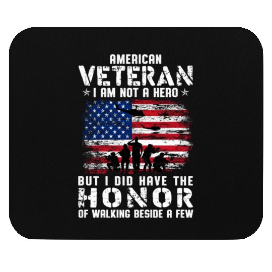 US Army Veteran American Veteran Flag Mouse Pads