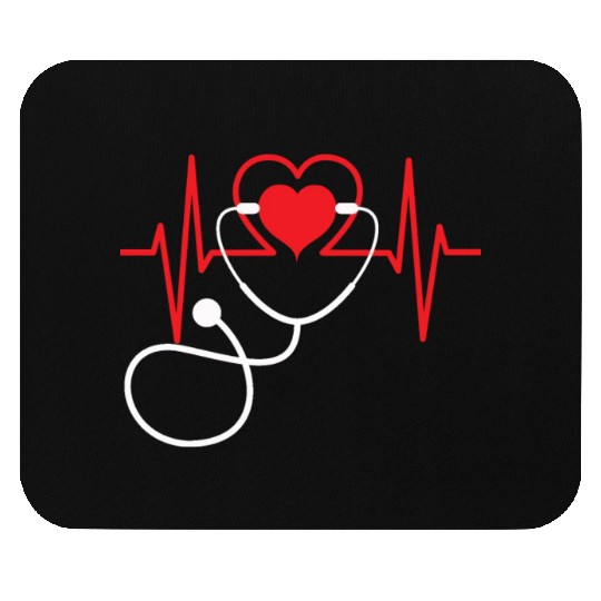 Funny Heart Beats Nurse Nursing Doctor Medical Mouse Pads