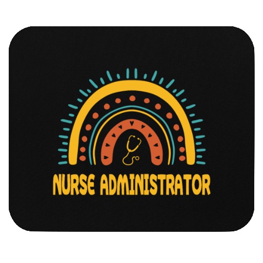 Nurse Administrator Boho Rainbow Nursing Mouse Pads