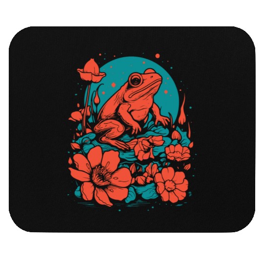 Goth Poison Frog Goblincore Fairycore Floral Frogs Mouse Pads