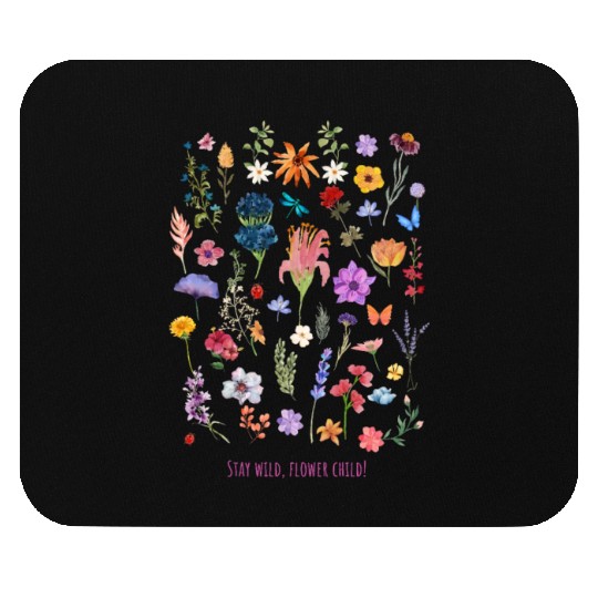 Stay wild, flower child Mouse Pads