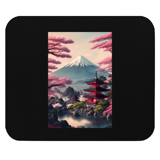 Asia Landscape Serene Mount Fuji Mouse Pads