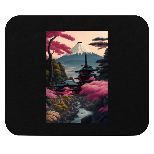 Asia Landscape Serene Mount Fuji Mouse Pads