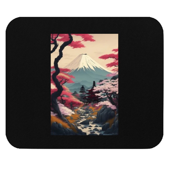 Asia Landscape Serene Mount Fuji Mouse Pads