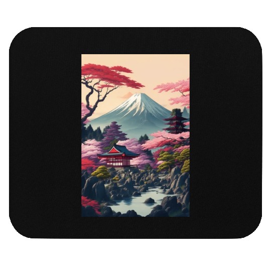 Asia Landscape Serene Mount Fuji Mouse Pads