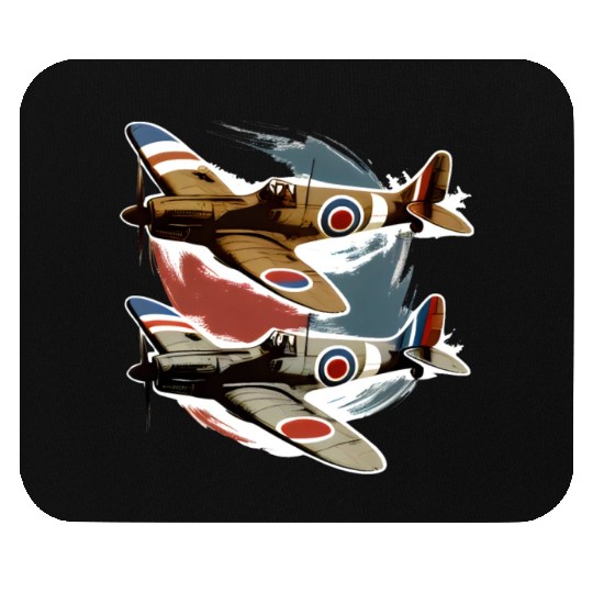 Pilot Spitfire Airplane Aviator Military Mouse Pads