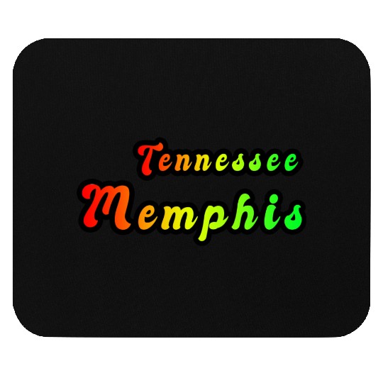 Memphis Tennessee rainbow design Mouse Pads