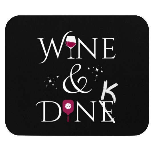 Wine & Dink Pickleball Mouse Pads & Accessories Dark