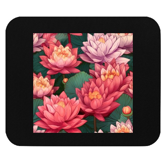 Serenity Blooms: Timeless Lotus Pattern Mouse Pads