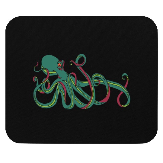 Green Octopus Mouse Pads