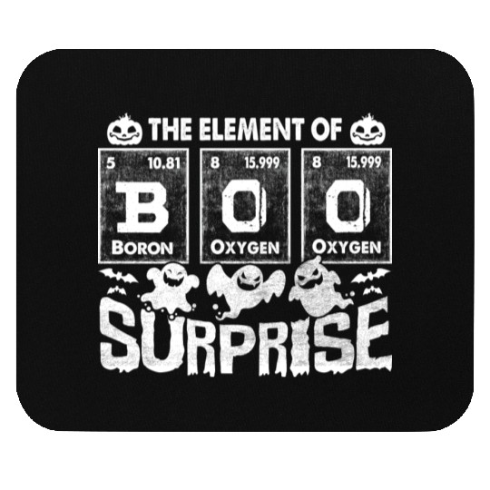 Halloween T Funny Boo The Element Of Surprise Mouse Pads
