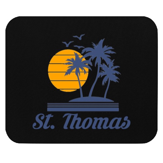 Saint St Thomas Caribbean Island Beach Mouse Pads